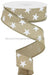 1.5"X10Yd Stars On Royal Lt Beige/White RGA1115N2 - DecoExchange