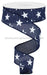 1.5"X10Yd Stars On Royal Navy Blue/White RGA111519 - DecoExchange