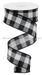 1.5"X10Yd Striped Check On Royal White/Black RG0180527 - DecoExchange