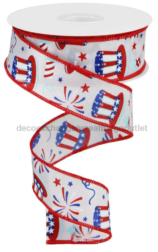 1.5’’X10Yd Uncle Sam/Fireworks White/Red/Blue RGC116427 Ribbon