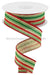 1.5’X10Yd Vertical Stripe/Faux Burlap Natural/Dk Red/Emerald Rgc146918