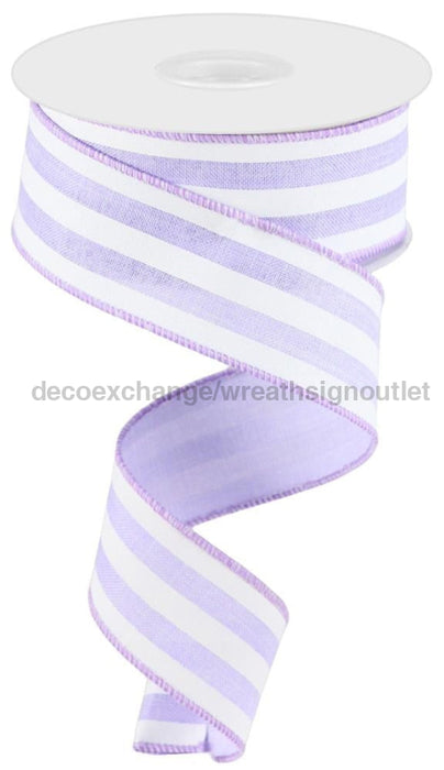 1.5’’X10Yd Vertical Stripe Lt Lavender/White Rgc1562Nr Ribbon