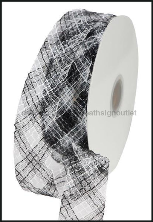 1.5"X30Yd Deco Flex Ribbon Black/White RS4024K2 - DecoExchange