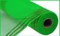 10.25"X10YD BORDER STRIPE METALLIC MESH LIME GREEN W/LIME FOIL RE850268 - DecoExchange