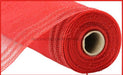10.25X10Yd Border Stripe Metallic Mesh Red/Matte Red Ry851224