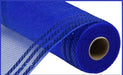 10.25"X10Yd Border Stripe Metallic Mesh Royal Blue W/Royal Foil RE850225 - DecoExchange