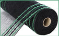 10.25"X10Yd Drift/Pp Wide Border Mesh Black/Emerald Green RY8116N5 - DecoExchange®