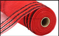10.25"X10Yd Drift/Pp Wide Border Mesh Red/Black RY8116E6 - DecoExchange®