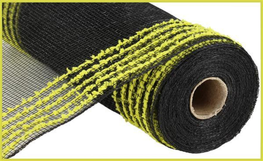 10.25’X10Yd Drift/Pp Wide Border Mesh Black/Yellow Ry8115Aa
