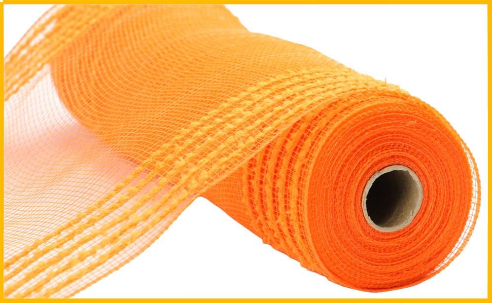 10.25"X10Yd Drift/Pp Wide Border Mesh Orange RY811420 - DecoExchange