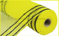 10.25"X10Yd Drift/Pp Wide Border Mesh Yellow/Black RY8116F4 - DecoExchange