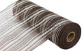 10.25X10Yd Farmhs Stripe Faux Jute Mesh Chocolate/Cream Ry8344Em