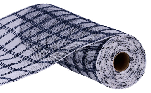 10.25’’X10Yd Faux Jute Check Mesh Navy Blue Ry830619