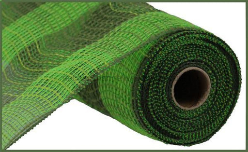 10.25"X10Yd Faux Jute/Pp Large Check Fresh Green/Moss RY8315B5 - DecoExchange