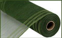 10.25X10Yd Faux Jute/Pp/Border Stripe Moss Green Ry832449 Mesh