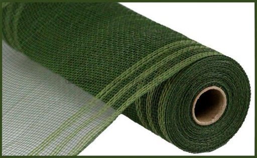 10.25X10Yd Faux Jute/Pp/Border Stripe Moss Green Ry832449 Mesh