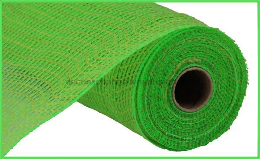 10.25"X10Yd Faux Jute/Pp Check Fresh Green RY8313F2 - DecoExchange