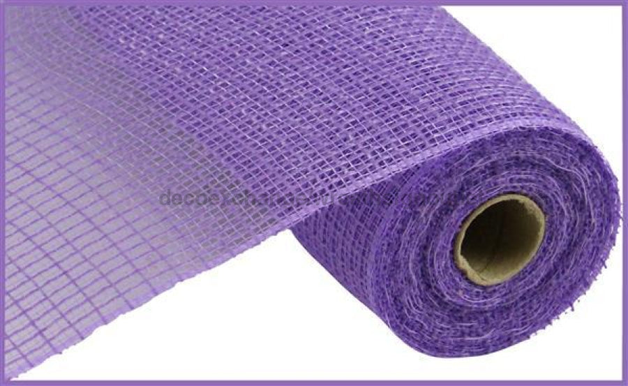 10.25"X10Yd Faux Jute/Pp Check Lavender RY831313 - DecoExchange