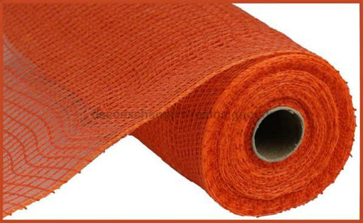 10.25"X10Yd Faux Jute/Pp Check Orange RY831320 - DecoExchange