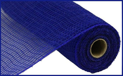 10.25"X10Yd Faux Jute/Pp Check Royal Blue RY831325 - DecoExchange
