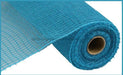 10.25"X10Yd Faux Jute/Pp Check Turquoise RY831344 - DecoExchange