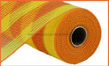 10.25"X10Yd Faux Jute/Pp Small Stripe Yellow/Orange RY8319B4 - DecoExchange®