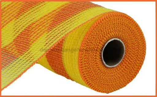 10.25"X10Yd Faux Jute/Pp Small Stripe Yellow/Orange RY8319B4 - DecoExchange®