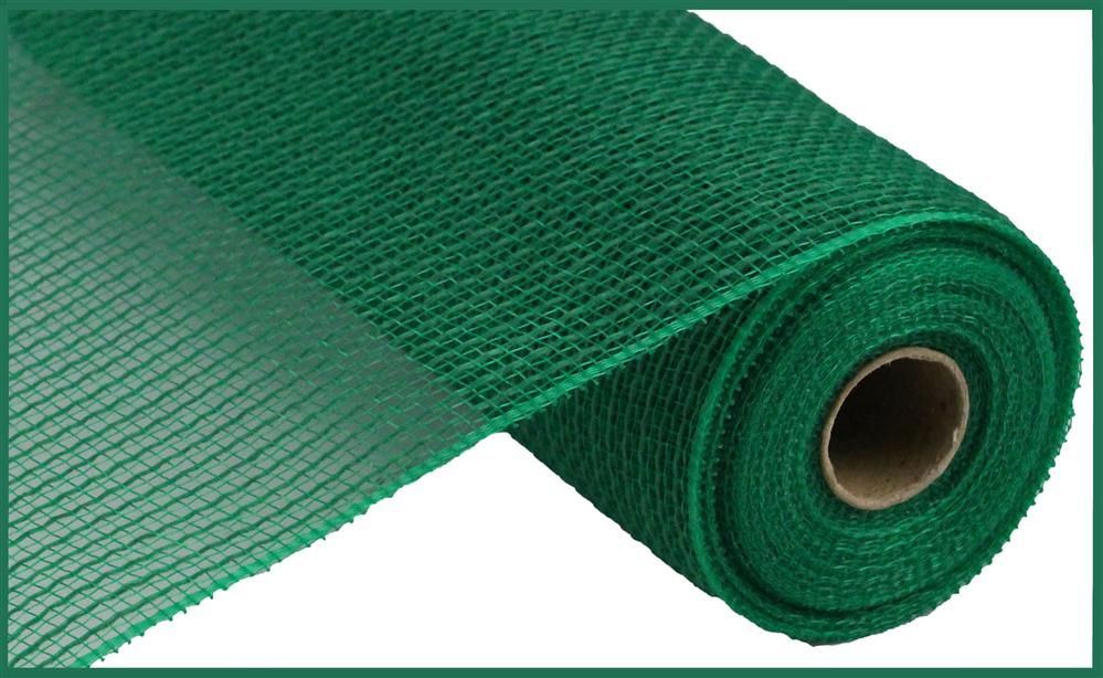 10.25"X10Yd Faux Jute/Pp Stripe Emerald Green RY831206 - DecoExchange