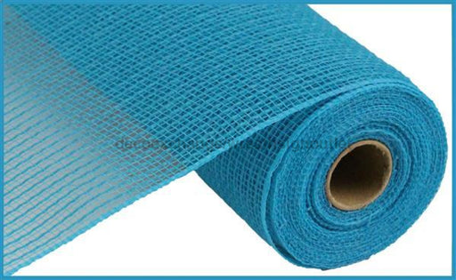 10.25"X10Yd Faux Jute/Pp Stripe Turquoise RY831244 - DecoExchange