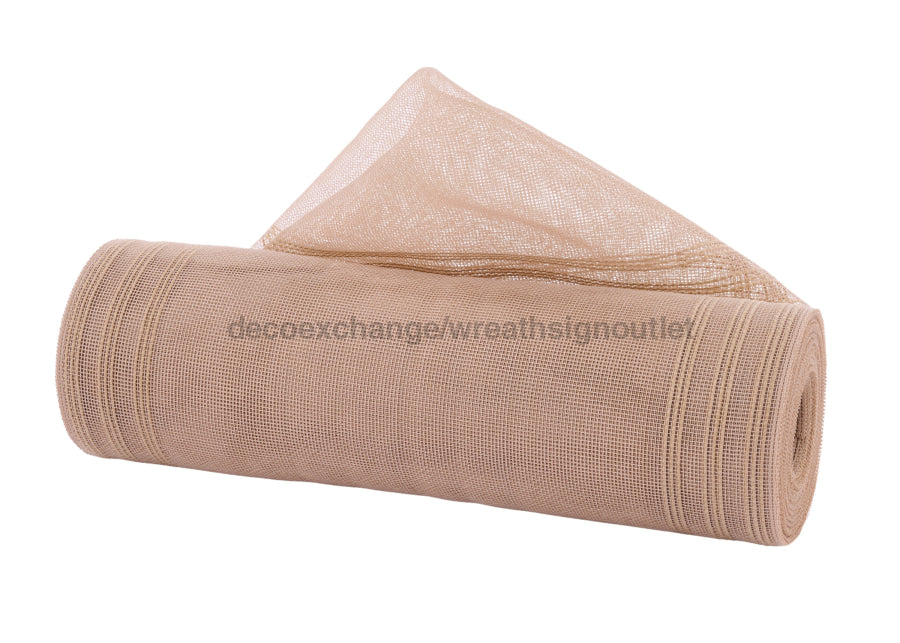 10.25’’X10Yd Fine Weave Border Stripe Natural RY500718 Mesh