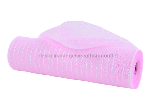 10.25’’X10Yd Fine Weave Irid Foil Mesh Irid Pastel Pink/White RY5015E3 Mesh