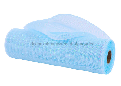 10.25’’X10Yd Fine Weave Irid Foil Mesh Irid Pastel Turq/White RY5015E1 Mesh