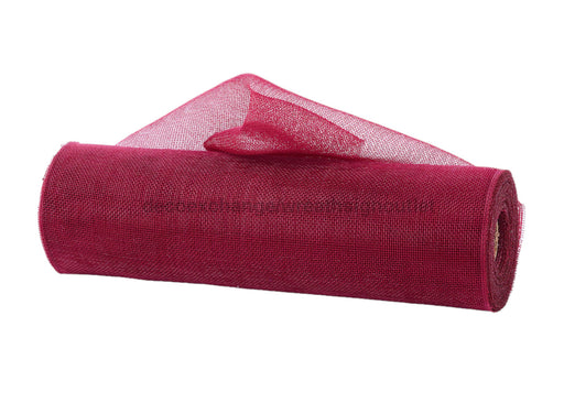 10.25’’X10Yd Fine Weave Mesh Burgundy Ry500005