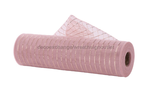 10.25’’X10Yd Fine Weave Metallic Mesh Rose Gold/Rose Gold Foil Ry5001Hw