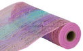 10.25’’X10Yd Metallic Foil Ombre Mesh Lt Pnk/Lav/Ice Blue/Gold RY8606X9 Mesh