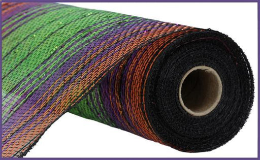 10.25X10Yd Metallic/Matte Ombre Mesh Lime/Purple/Orange/Black Ry861176