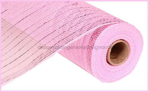 10.25"X10Yd Metallic Mesh Pink W/Pink Foil RE130122 - DecoExchange