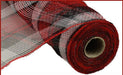 10.25"X10Yd Plaid Mesh Red/Black/White RY8413H9 - DecoExchange®