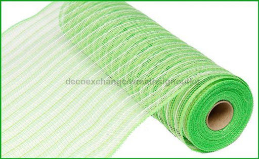 10.25"X10Yd Poly/Faux Jute Mesh Fresh Green/Cream RY830260 - DecoExchange®