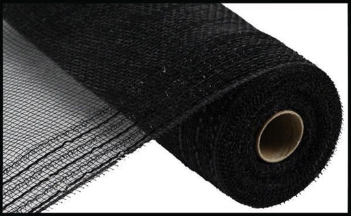 10.25"X10Yd Tinsel/Foil Wide Border Mesh Black RY850702 - DecoExchange®