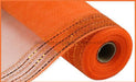 10.25X10Yd Tinsel/Foil Wide Border Mesh Orange Ry850720