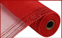 10.25"X10Yd Tinsel/Foil Wide Border Mesh Red RY850724 - DecoExchange®