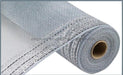 10.25"X10Yd Tinsel/Foil Wide Border Mesh Silver RY850726 - DecoExchange®