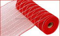 10.25"X10Yd Tinsel/Pp/Foil Mesh Red/Silver RY840069 - DecoExchange