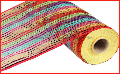 10.25’’X10Yd Wide Foil Stripe Laser Multi Bright Ry801383 Mesh