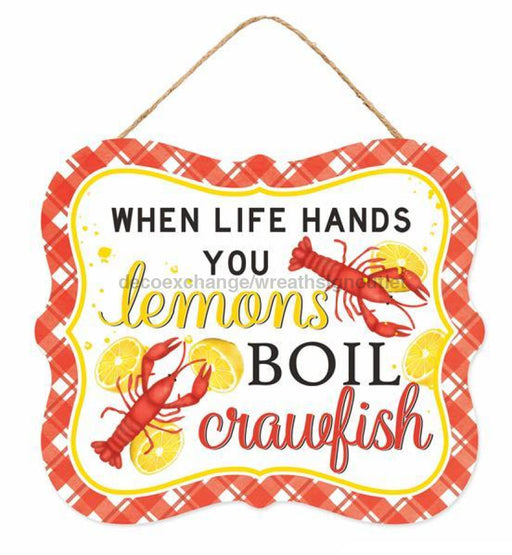 10.5L Life Lemons Crawfish Sign Black/White/Red/Yellow Ap7345 Mesh