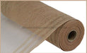 10.5"X10Yd Faux Jute/Pp/Border Stripe Natural RY832418 - DecoExchange