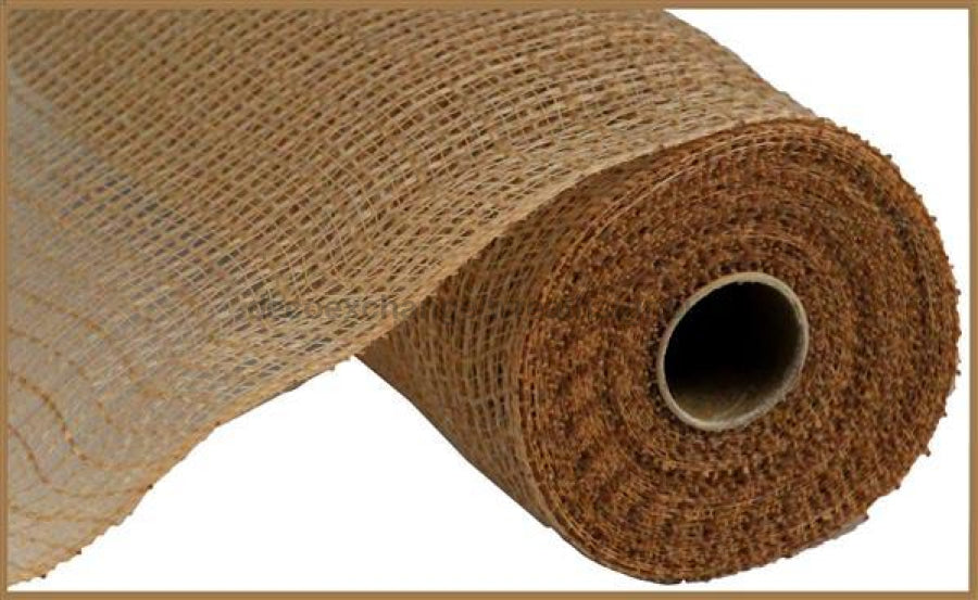 10.5"X10Yd Faux Jute/Pp Check Natural RY831318 - DecoExchange