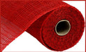10.5"X10Yd Faux Jute/Pp Check Red RY831324 - DecoExchange