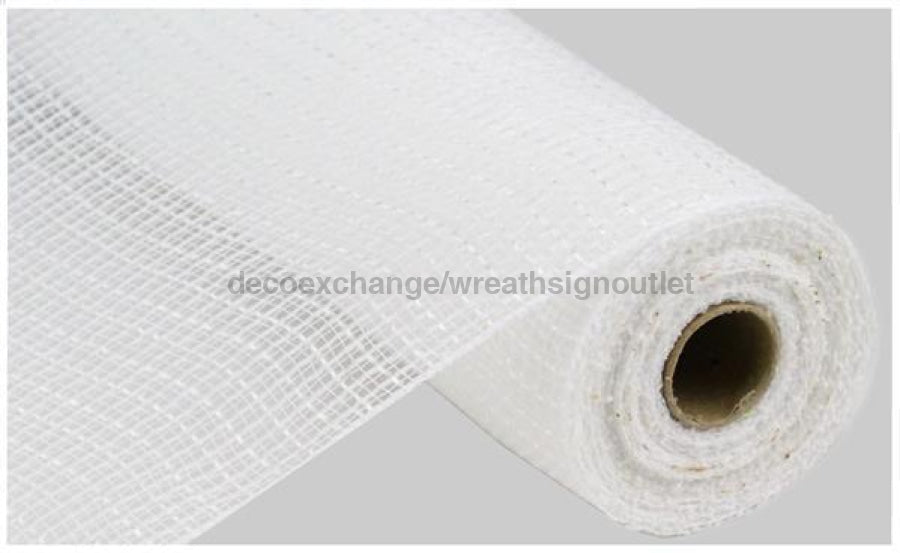 10.5"X10Yd Faux Jute/Pp Check White RY831327 - DecoExchange